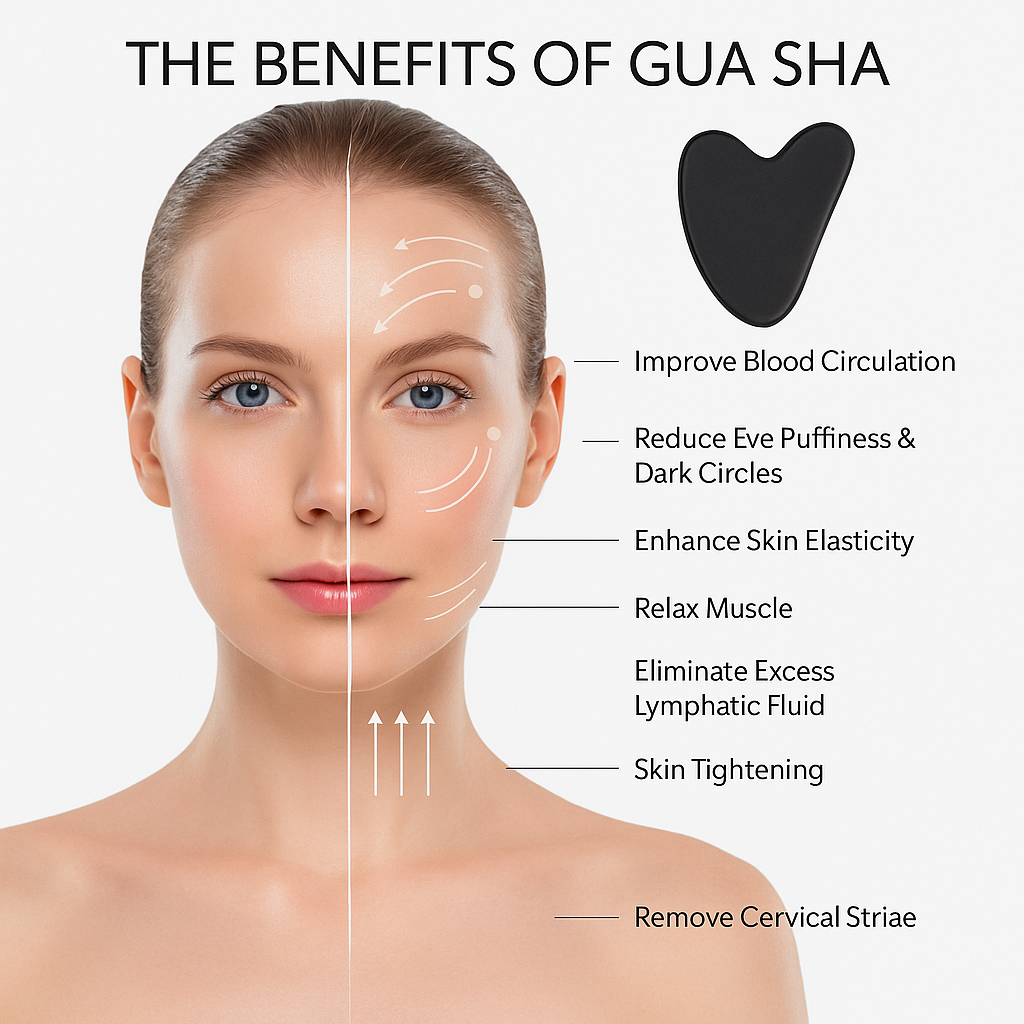 Natural Quartz Gua Sha Face Lift Tool